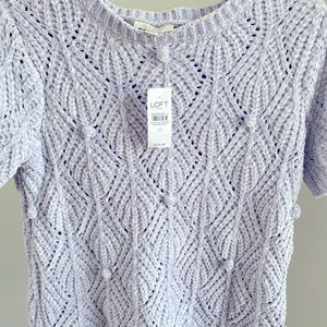 NWT Loft XS Chenille Shirt Sleeve Sweater
